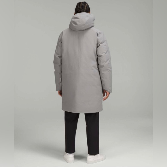 Lululemon NWT Men’s Cold City Parka sz Lg Gull Grey - Picture 2 of 11